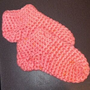 Pink Handmade Toddler socks